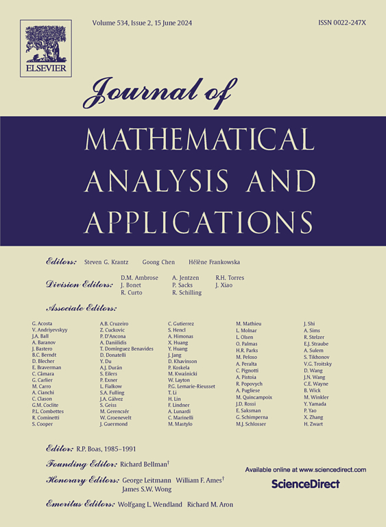 Go to journal home page - Journal of Mathematical Analysis and Applications